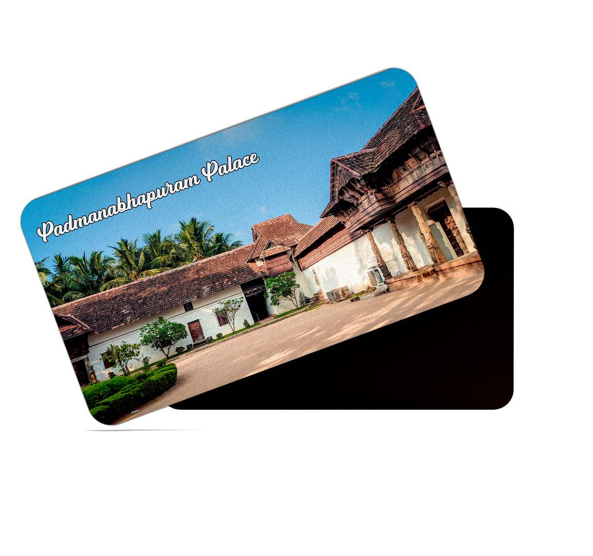 dhcrafts Multicolor Tamil Nadu Padmanabhapuram Palace D1 Design Rectangular Rubber Matte Finish Fridge Magnet / Magnetic Card Pack of 1 (8.6cm x 5.4cm)